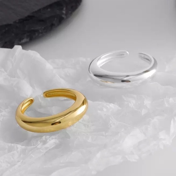 𝅺copy - 💎NEW 18k Gold/ 925 Sterling Silver Minimalist Ring - Picture 5 of 8